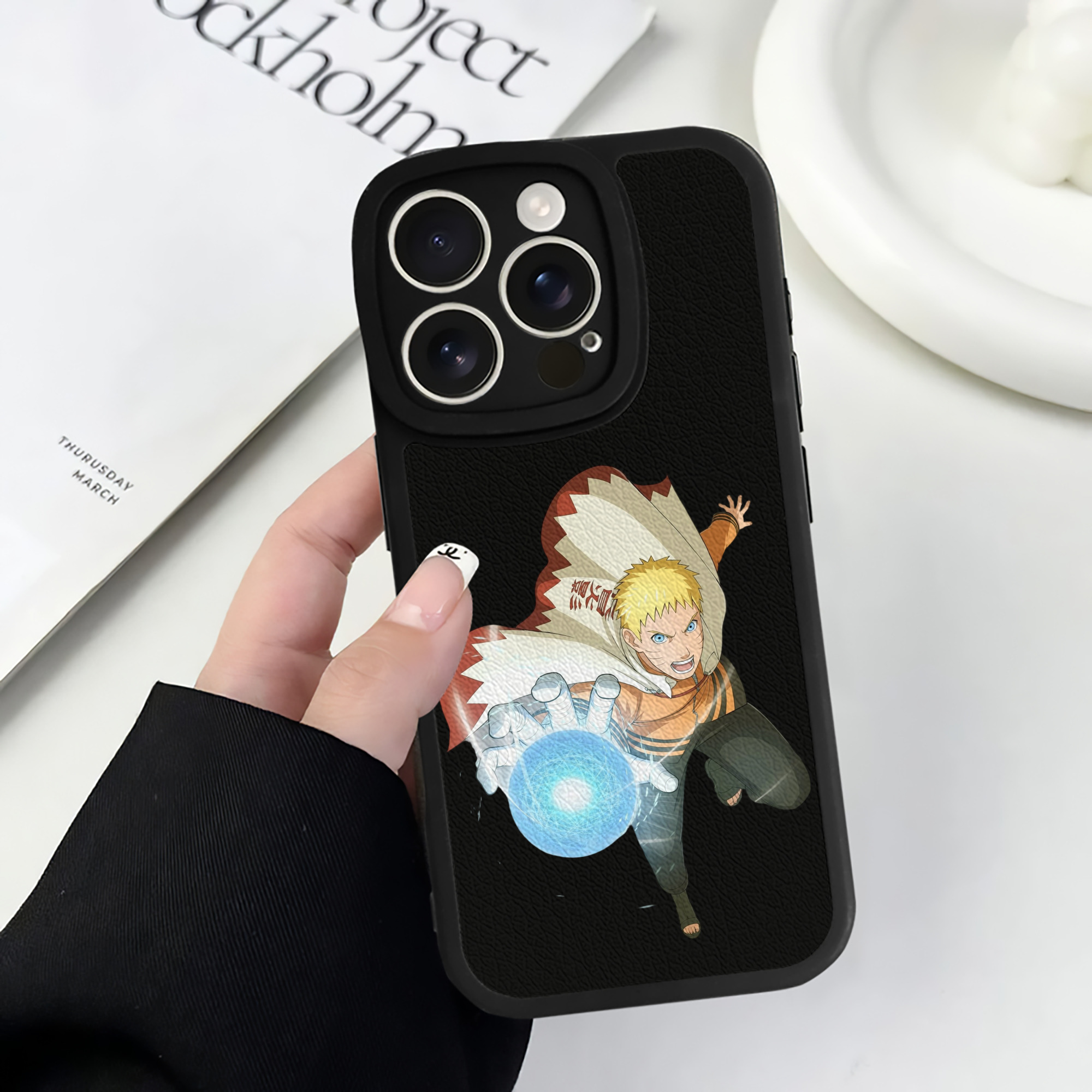 （画像用） NARUTO -ナルト- うずまき ナルト Uzumaki Naruto 【iPhone 16シリーズ対応】シリコンスマホケース（レザー調） 材質：シリコン